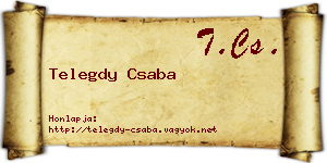 Telegdy Csaba névjegykártya